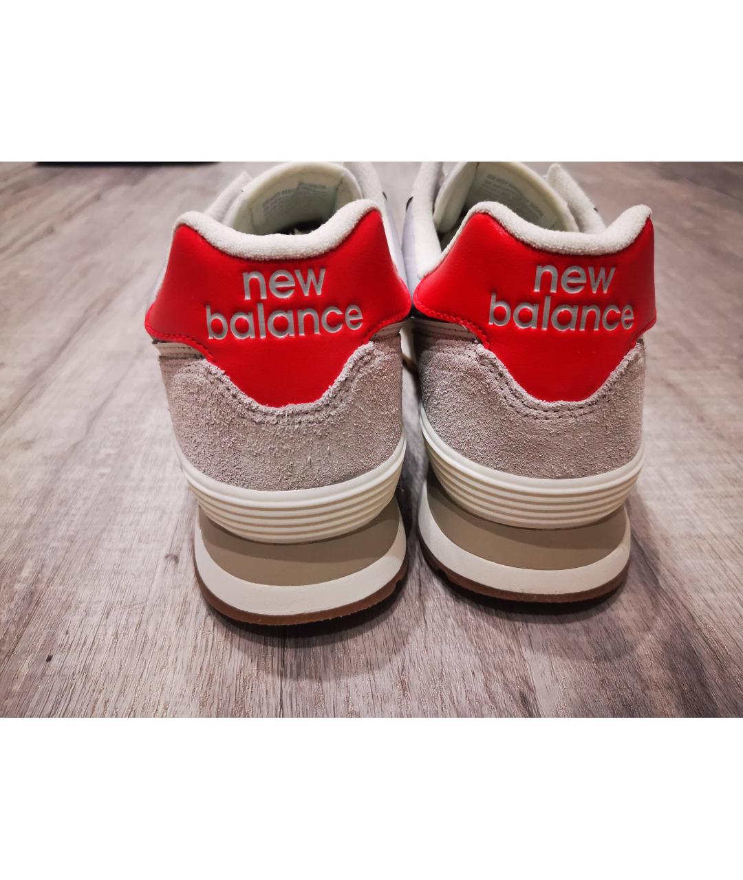 NEW BALANCE Серые замшевые высокие кроссовки / кеды, фото 3