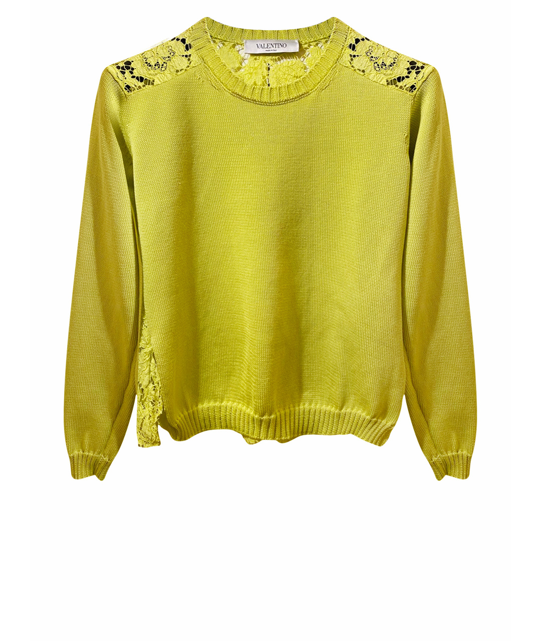VALENTINO Желтый хлопковый джемпер / свитер, фото 1