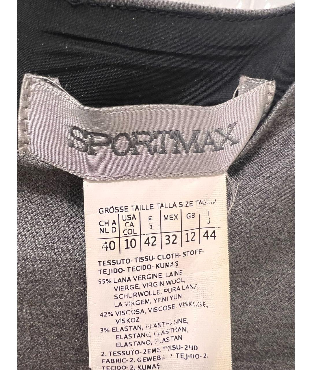 SPORTMAX Серое повседневное платье, фото 4