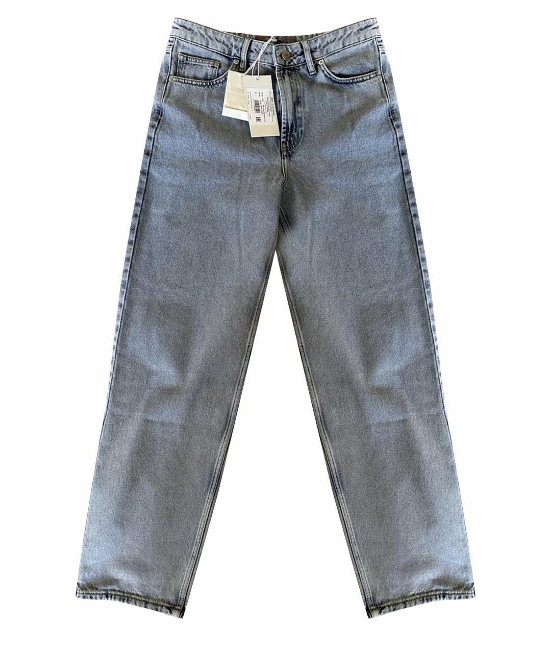 12 STOREEZ Голубые хлопковые прямые джинсы, фото 1