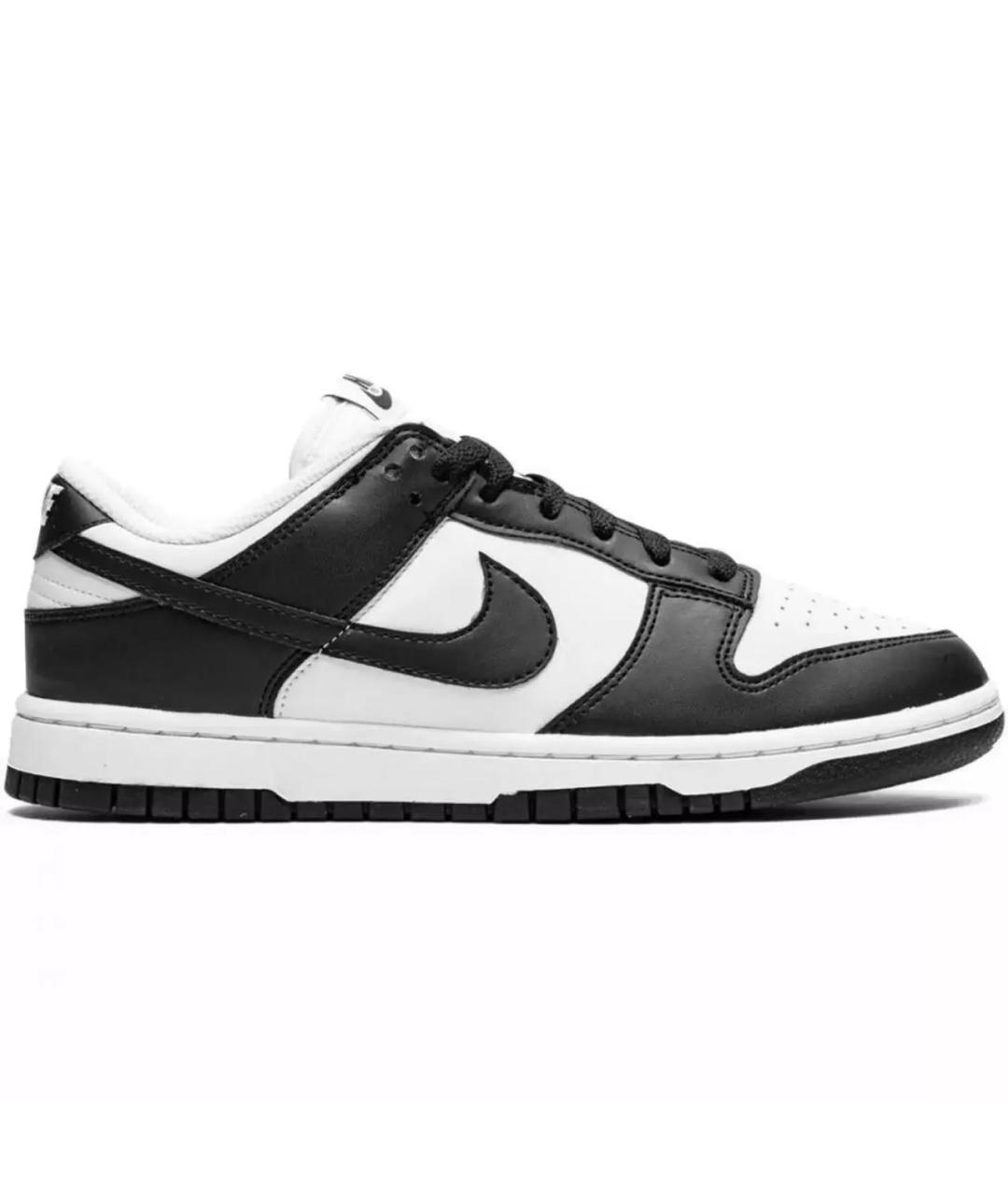 NIKE Черные кожаные низкие кроссовки / кеды, фото 1