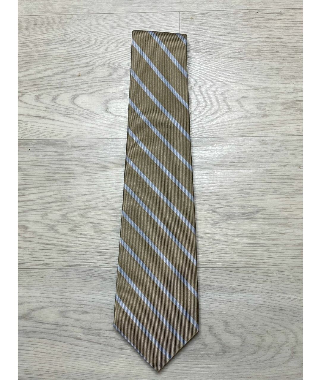PATRICK HELLMANN Бежевый шелковый галстук, фото 4