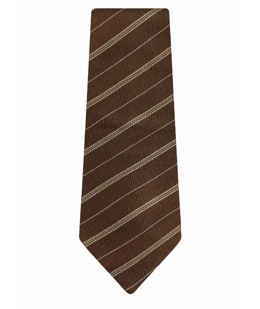 PATRICK HELLMANN Коричневый шелковый галстук, фото 1