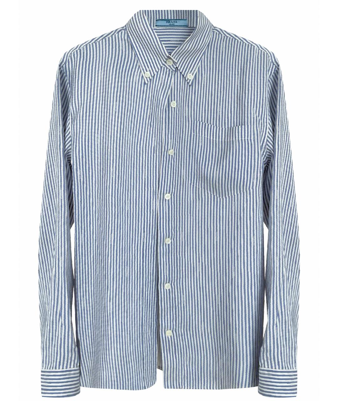 PRADA Голубая шелковая рубашка, фото 1