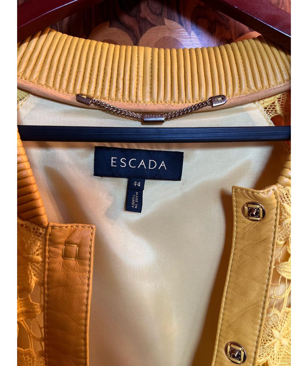 ESCADA Желтая кожаная куртка, фото 3
