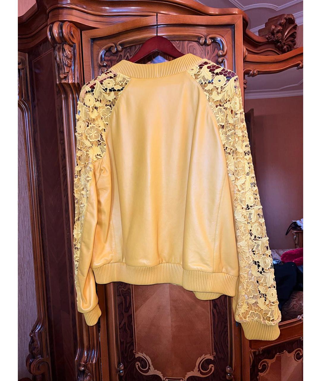 ESCADA Желтая кожаная куртка, фото 5