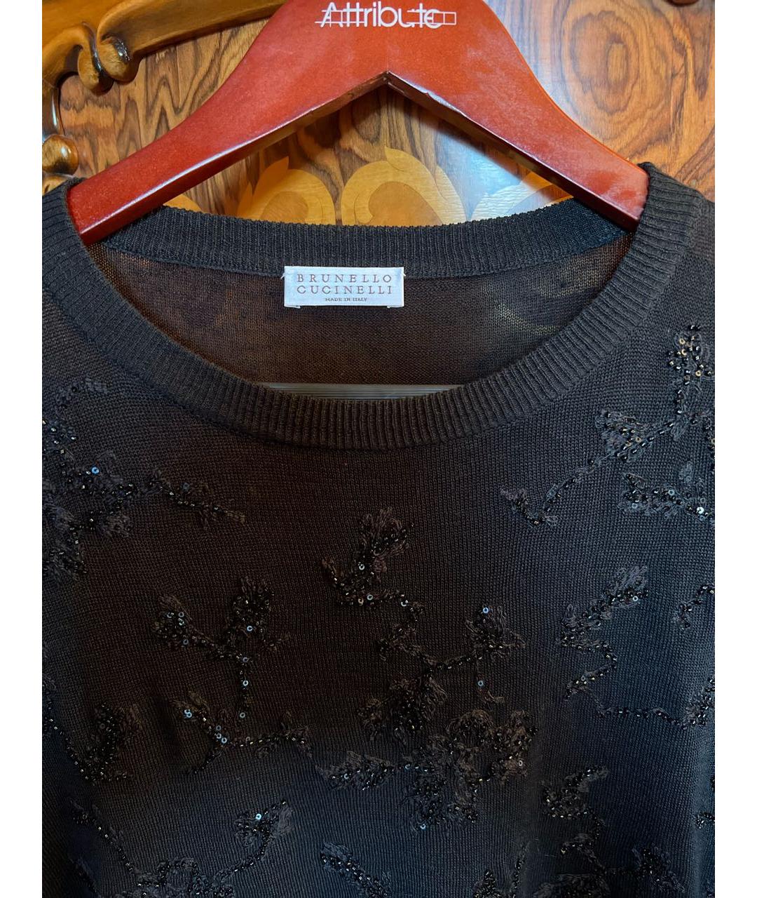 BRUNELLO CUCINELLI Черный полиамидовый джемпер / свитер, фото 2