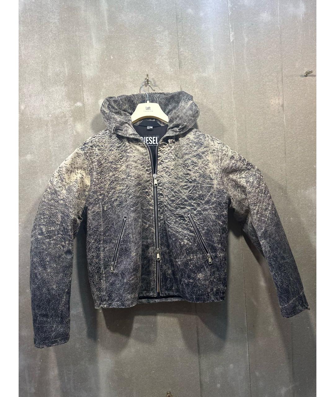 DIESEL Черная кожаная куртка, фото 4