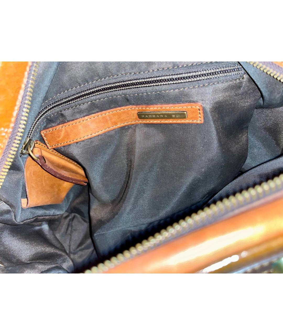 BARBARA BUI Коричневая кожаная сумка с короткими ручками, фото 5