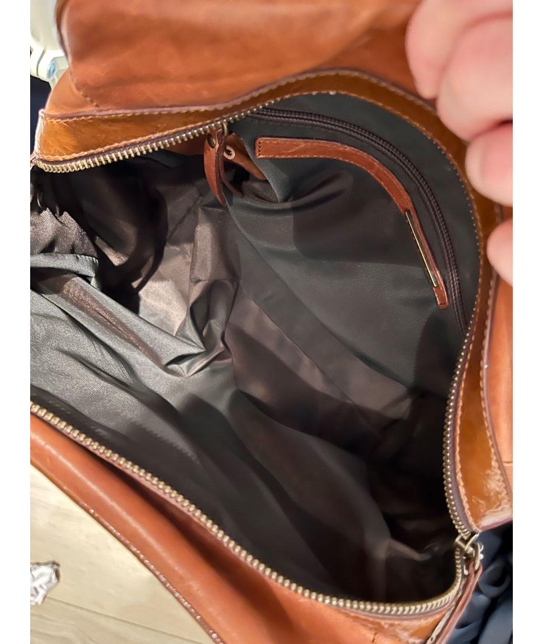 BARBARA BUI Коричневая кожаная сумка с короткими ручками, фото 4