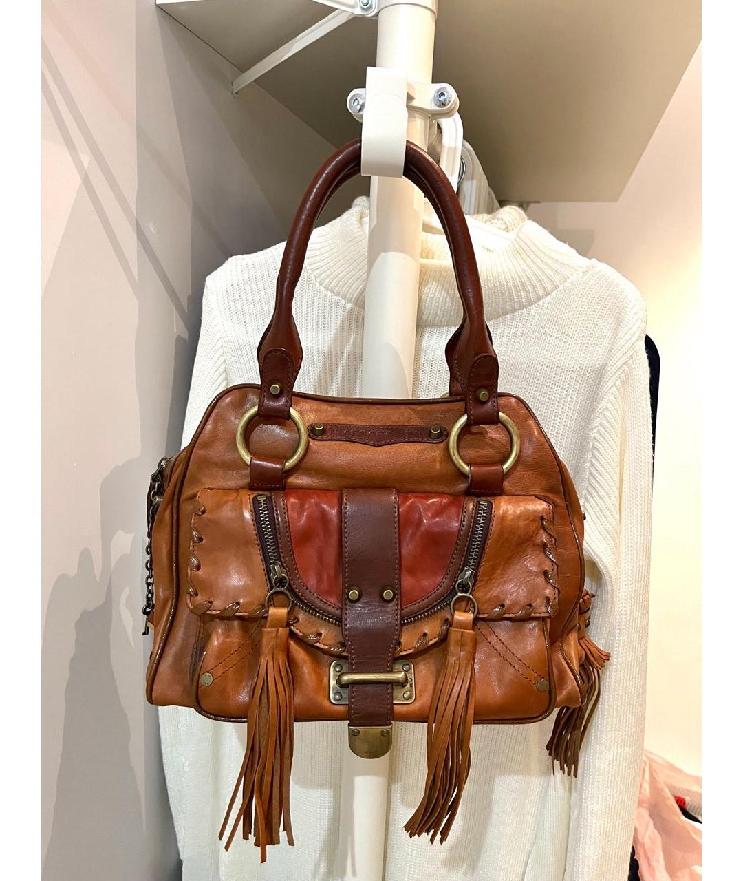 BARBARA BUI Коричневая кожаная сумка с короткими ручками, фото 9