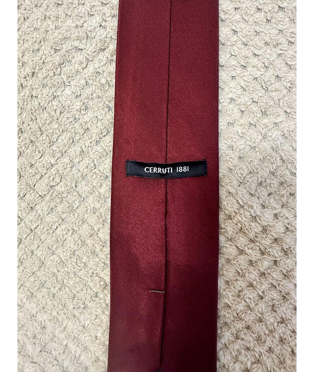 CERRUTI 1881 Бордовый шелковый галстук, фото 4