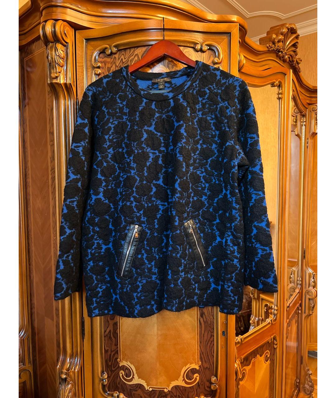 LOUIS VUITTON PRE-OWNED Синий шерстяной джемпер / свитер, фото 6