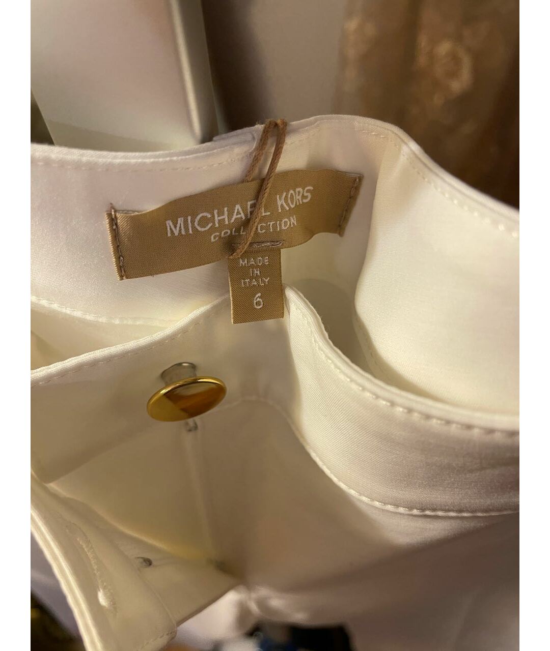 MICHAEL KORS COLLECTION Белые хлопковые брюки широкие, фото 4