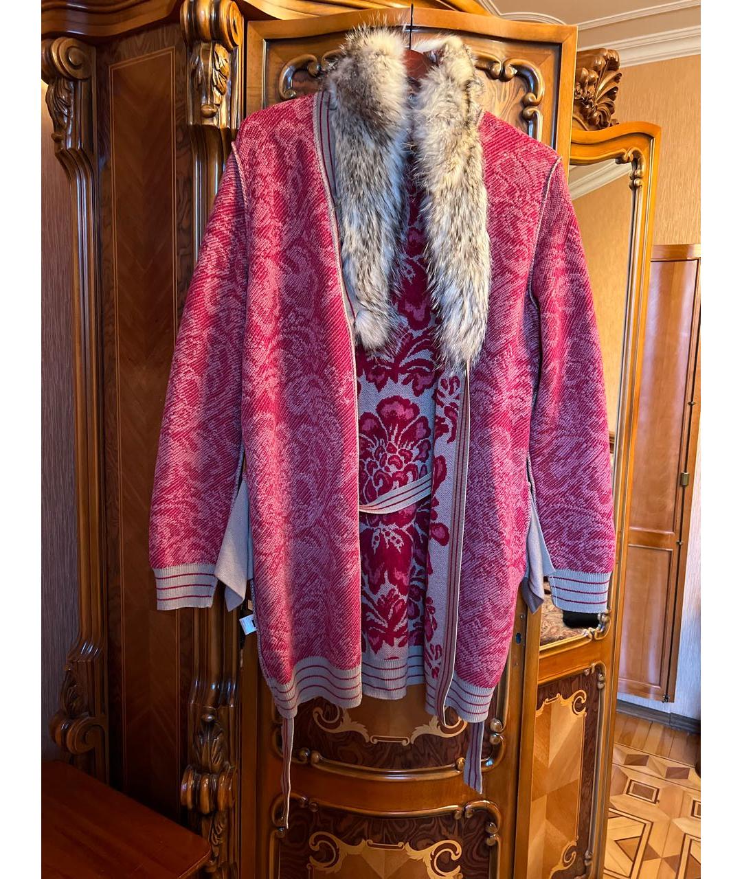 ROBERTO CAVALLI Красное шерстяное пальто, фото 4