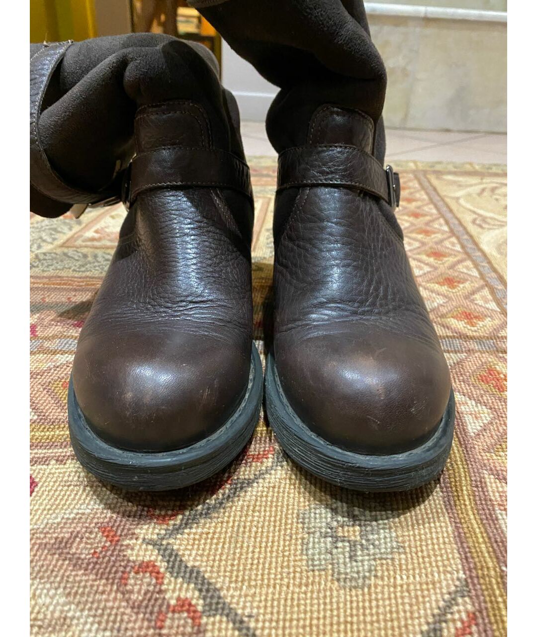 TWIN-SET Коричневые кожаные ботинки, фото 2