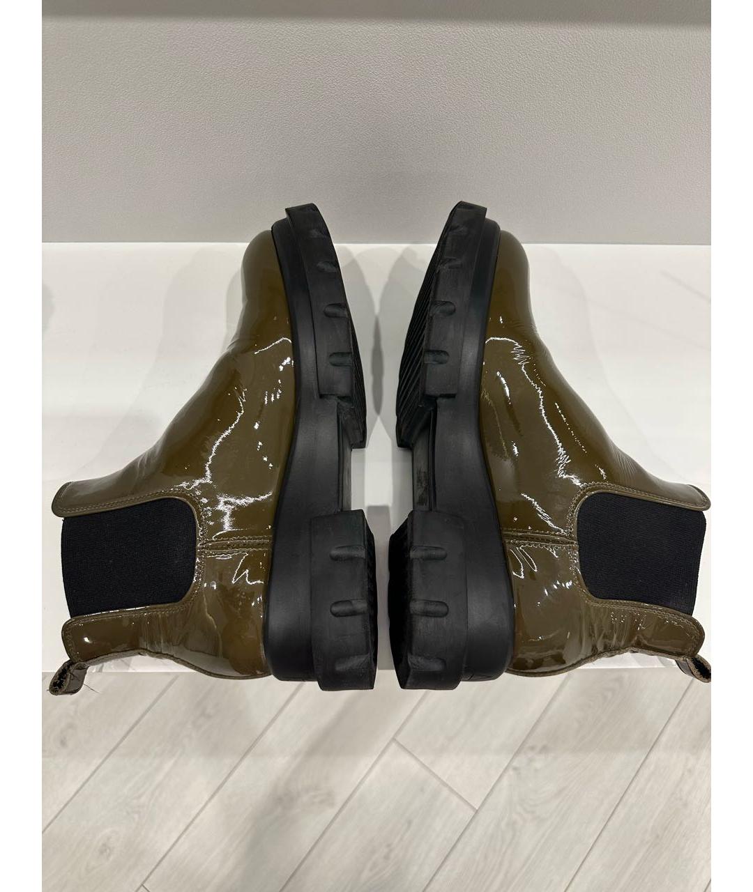 AGL Хаки ботинки из лакированной кожи, фото 6
