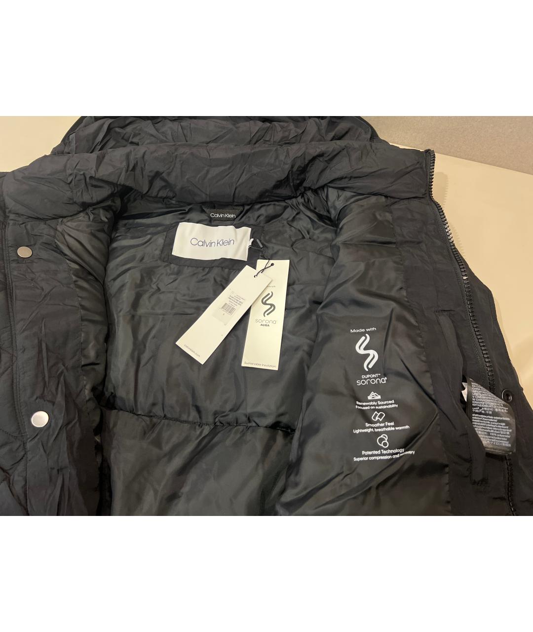 CALVIN KLEIN Черная синтетическая куртка, фото 4