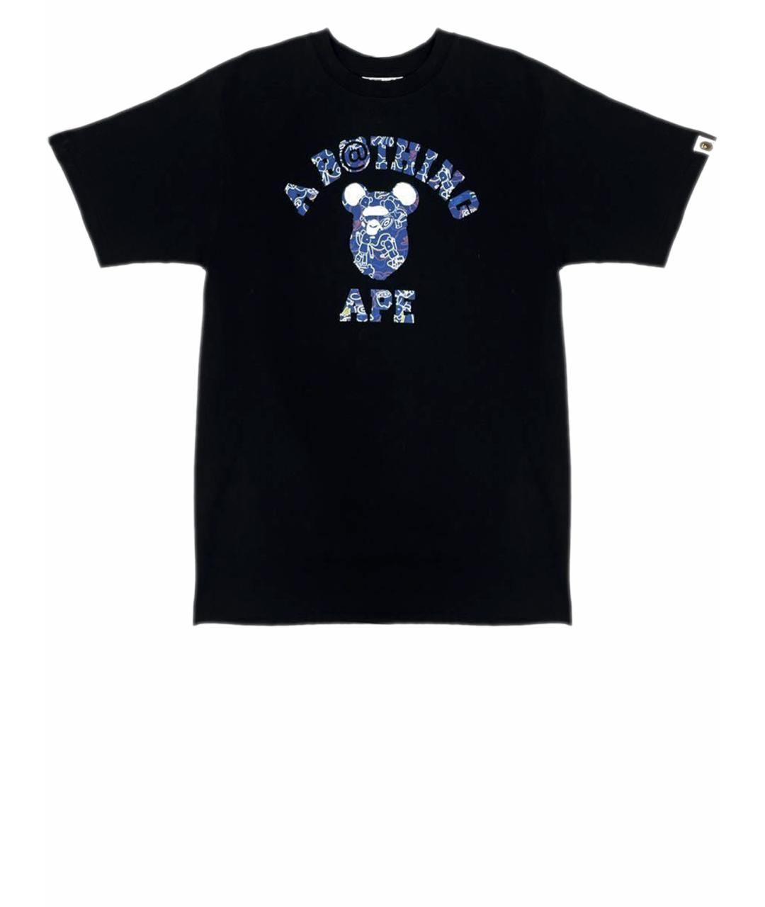 A BATHING APE Черная хлопковая футболка, фото 1
