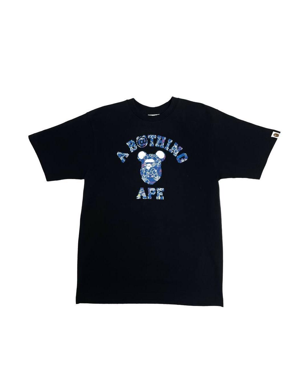 A BATHING APE Черная хлопковая футболка, фото 6