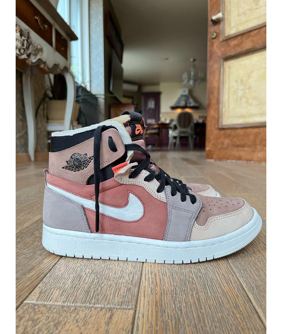 JORDAN Розовые кожаные кроссовки, фото 8