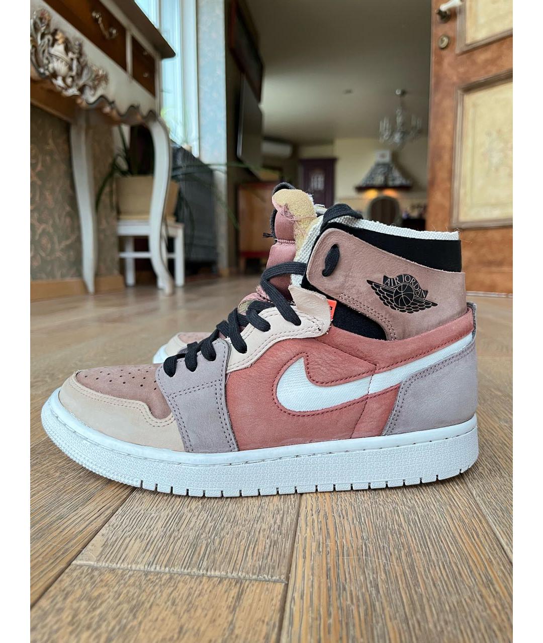 JORDAN Розовые кожаные кроссовки, фото 5