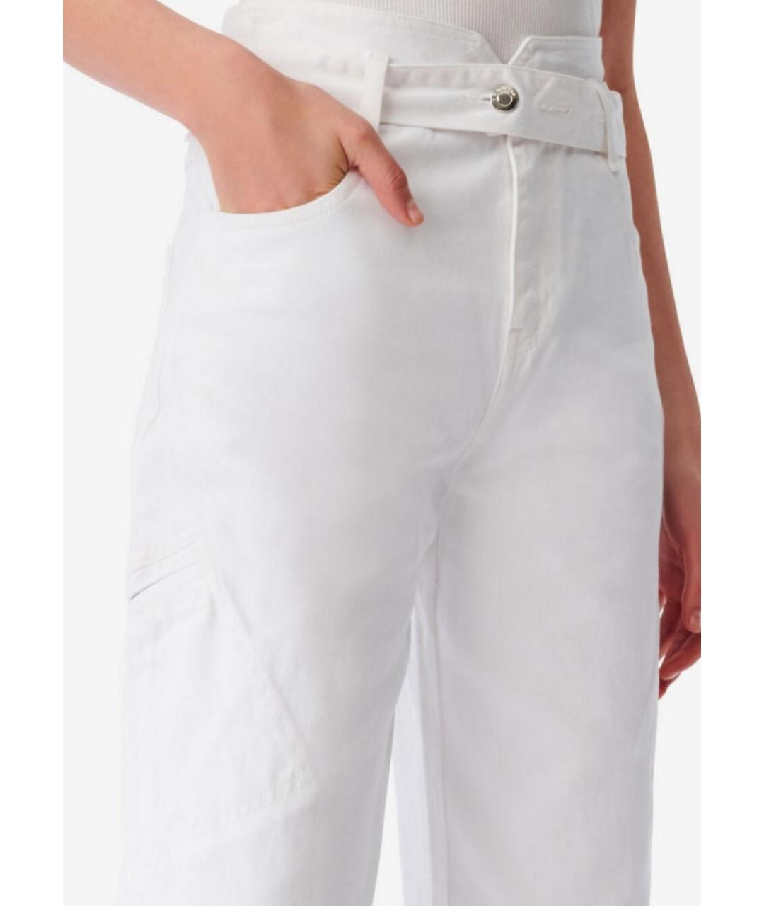 IRO Белые хлопковые прямые джинсы, фото 6