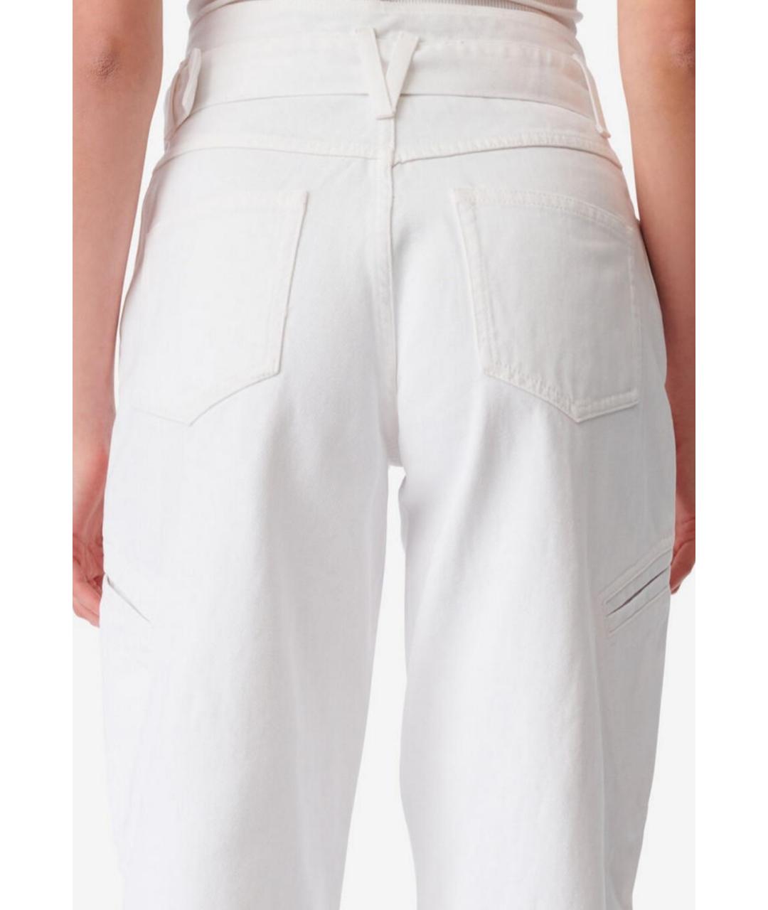 IRO Белые хлопковые прямые джинсы, фото 5