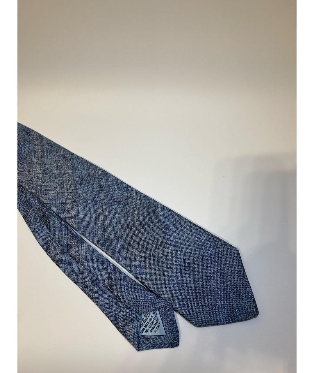 BRIONI Синий шелковый галстук, фото 4