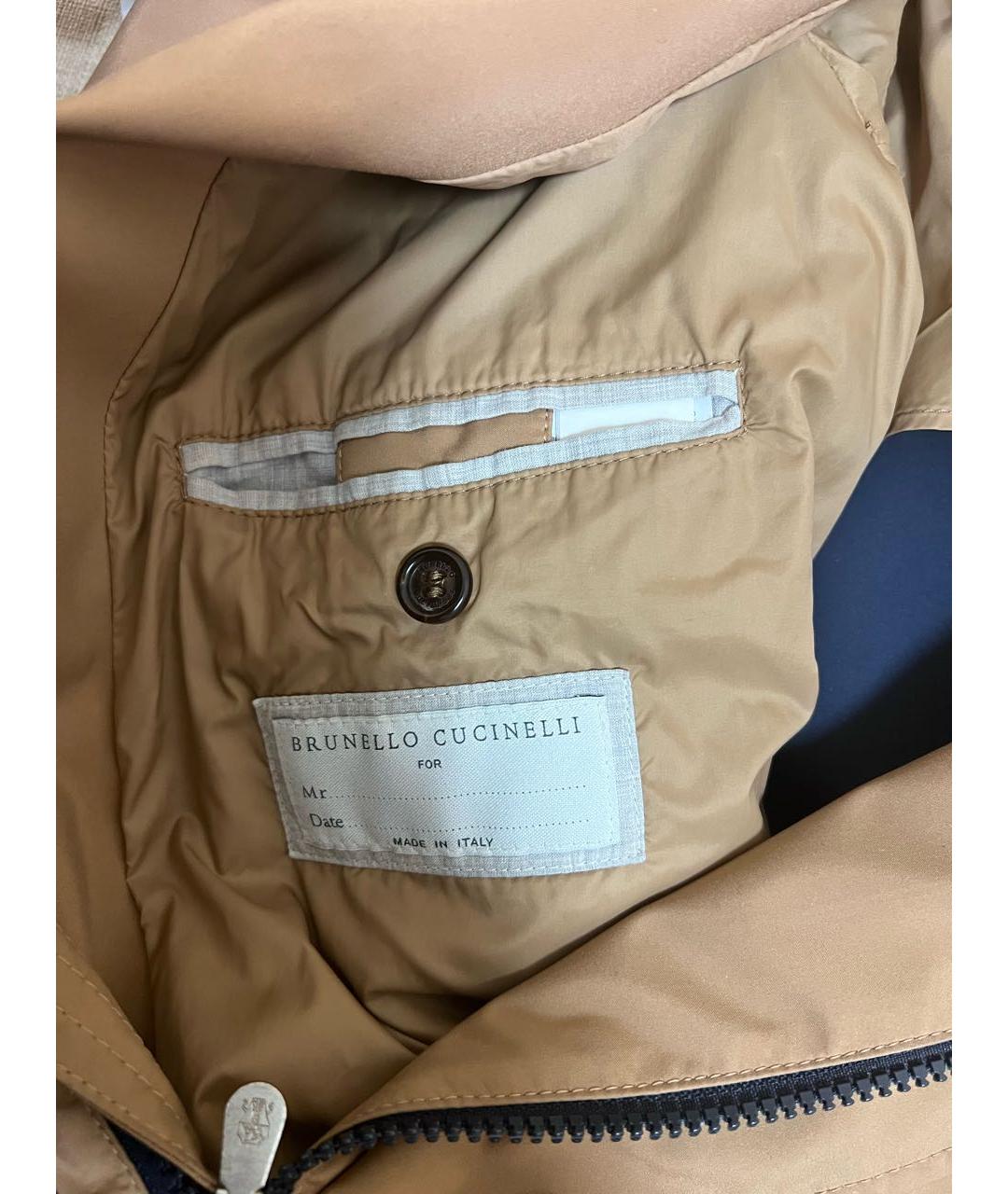 BRUNELLO CUCINELLI Бежевый тренч / плащ, фото 5