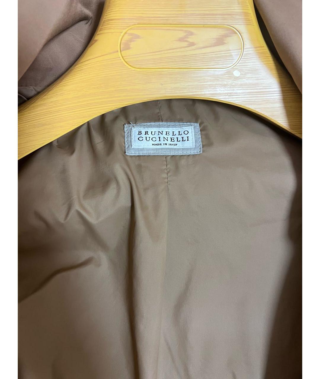 BRUNELLO CUCINELLI Бежевый тренч / плащ, фото 3