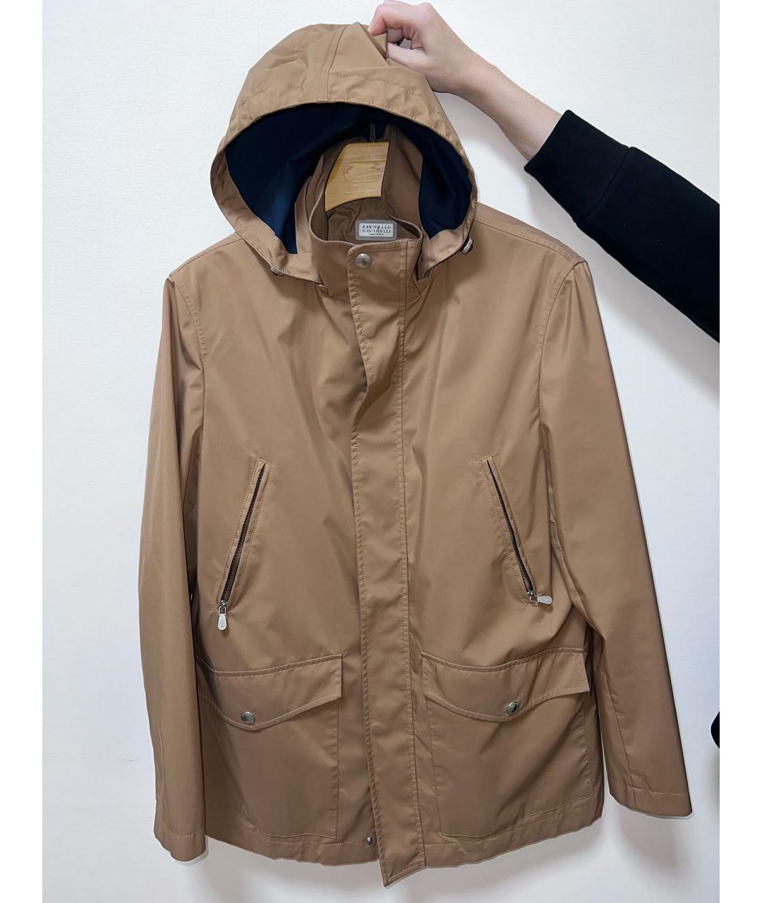 BRUNELLO CUCINELLI Бежевый тренч / плащ, фото 6