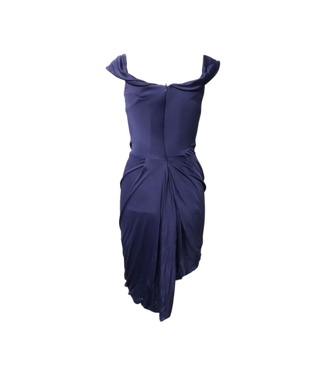 VIVIENNE WESTWOOD Темно-синее вискозное коктейльное платье, фото 2
