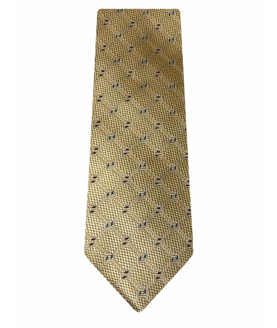 BURBERRY Желтый шелковый галстук, фото 1