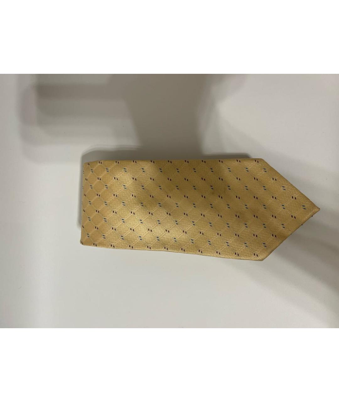 BURBERRY Желтый шелковый галстук, фото 4