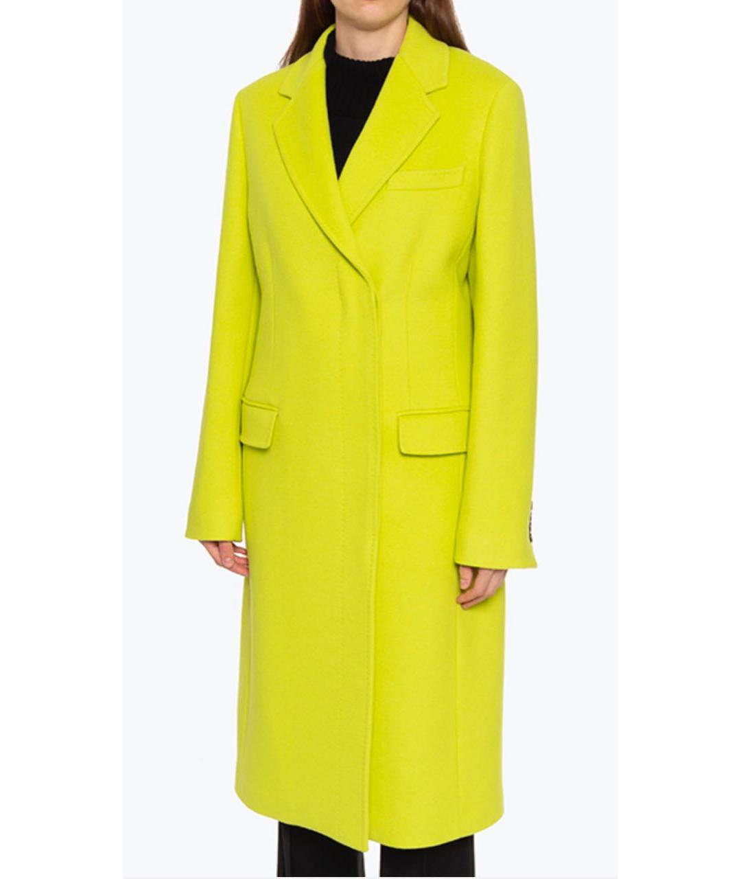 MSGM Желтое шерстяное пальто, фото 2