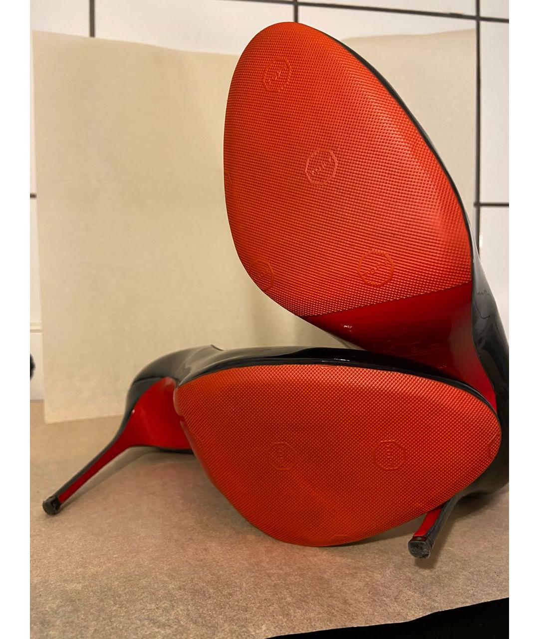 CHRISTIAN LOUBOUTIN Черные туфли из лакированной кожи, фото 5
