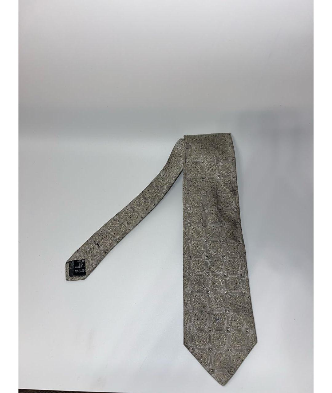 VERSACE Бежевый шелковый галстук, фото 2