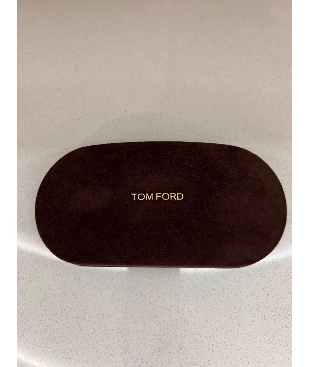 TOM FORD Золотые металлические солнцезащитные очки, фото 4