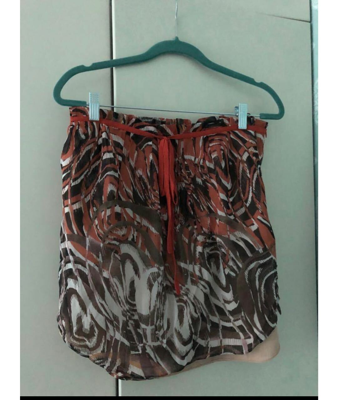 STEFANEL Мульти шелковая юбка мини, фото 5