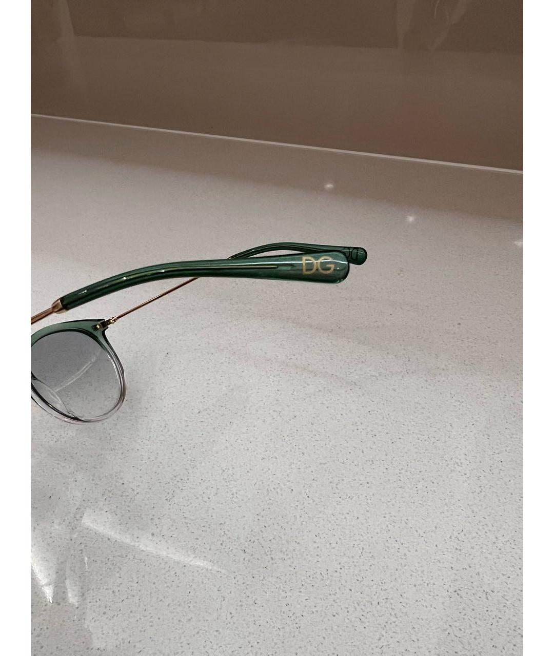 DOLCE&GABBANA Зеленые пластиковые солнцезащитные очки, фото 7