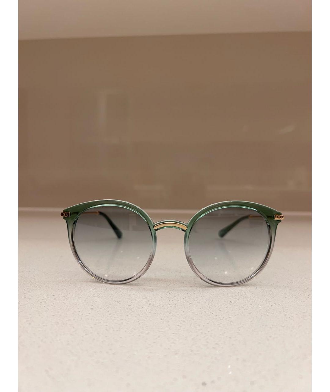 DOLCE&GABBANA Зеленые пластиковые солнцезащитные очки, фото 9