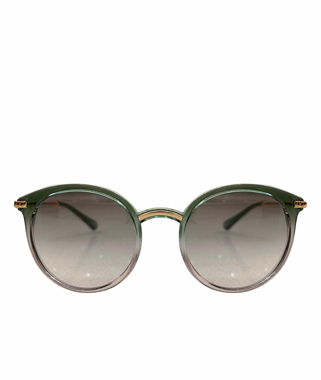 DOLCE&GABBANA Зеленые пластиковые солнцезащитные очки, фото 1