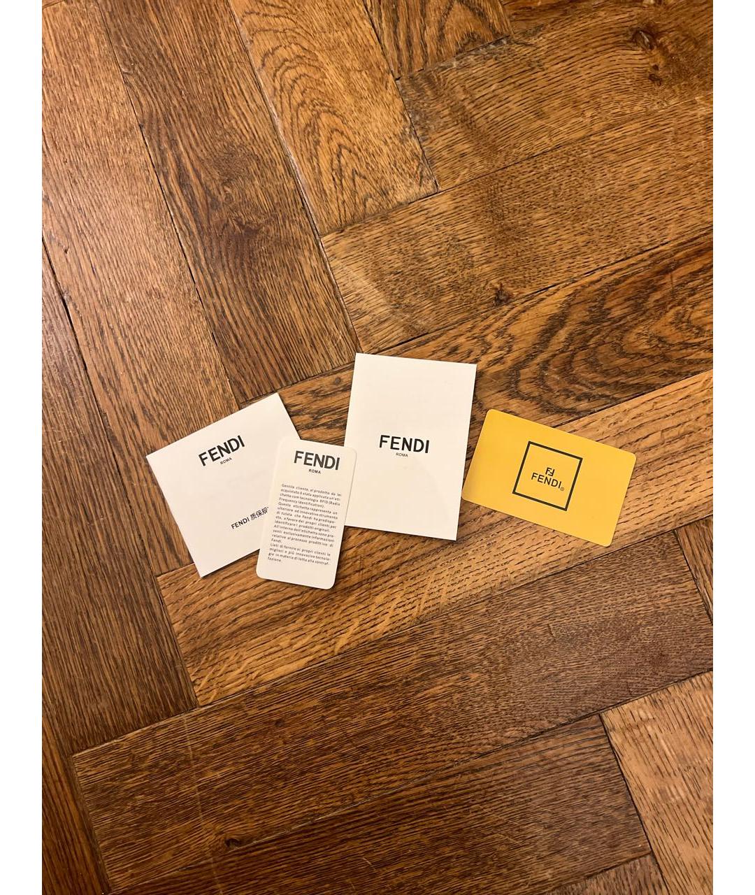 FENDI Белая кожаная сумка тоут, фото 3