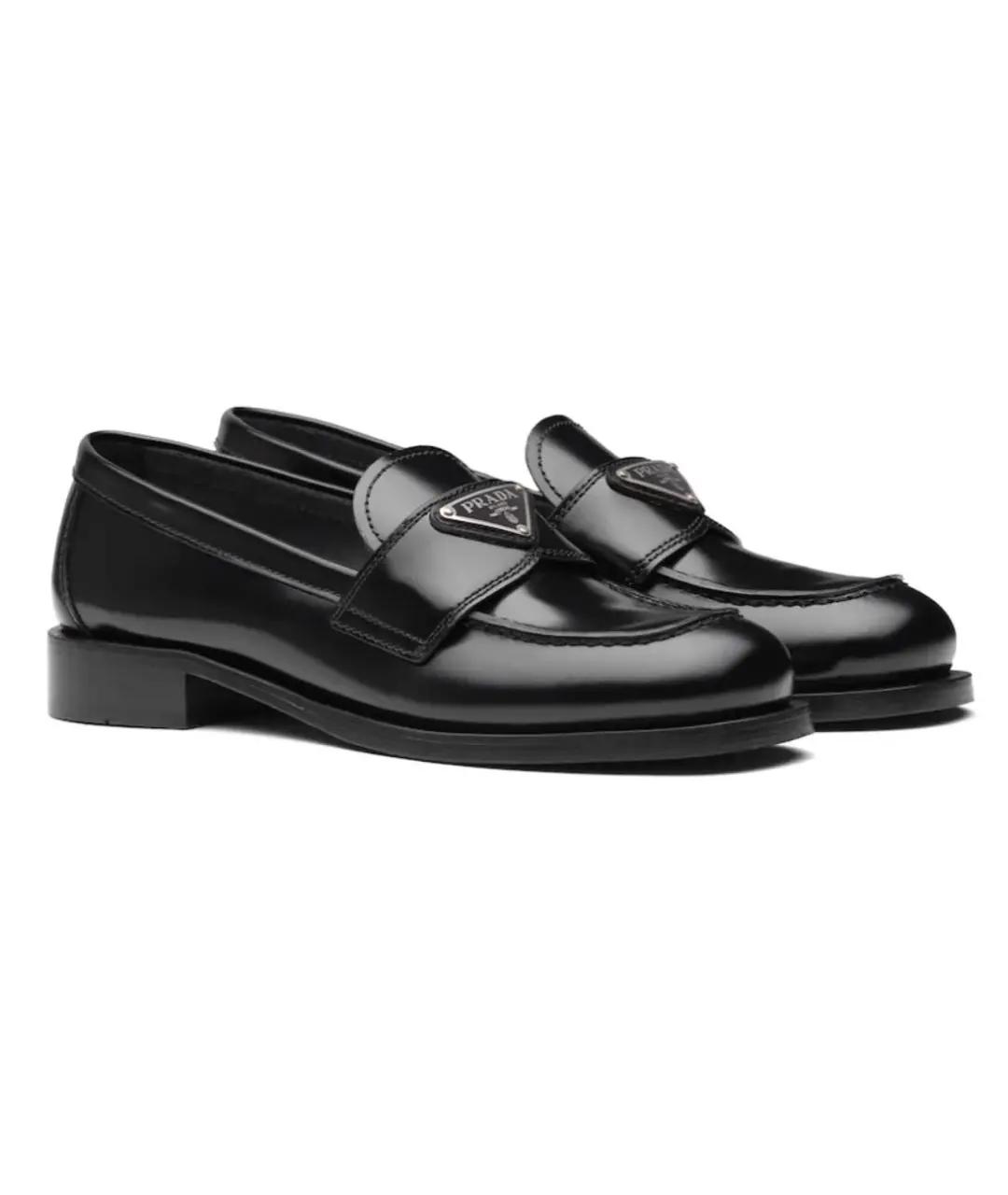 PRADA Черные кожаные лоферы, фото 3