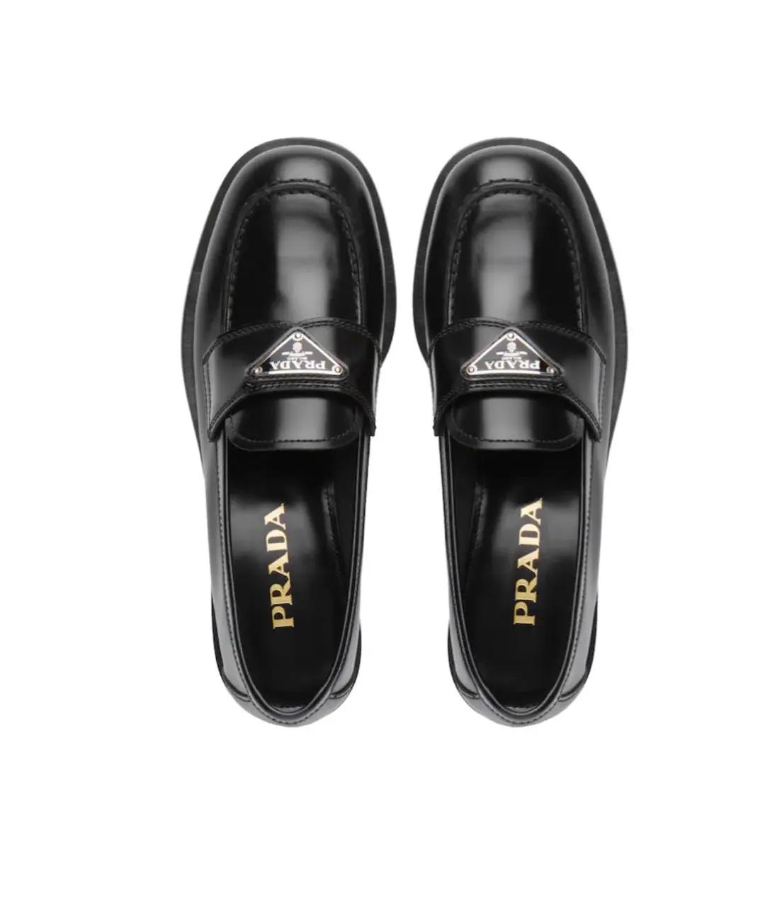 PRADA Черные кожаные лоферы, фото 2