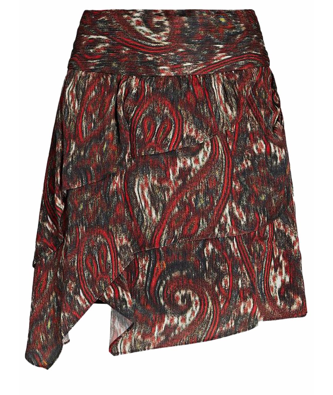 IRO Красная шелковая юбка мини, фото 1