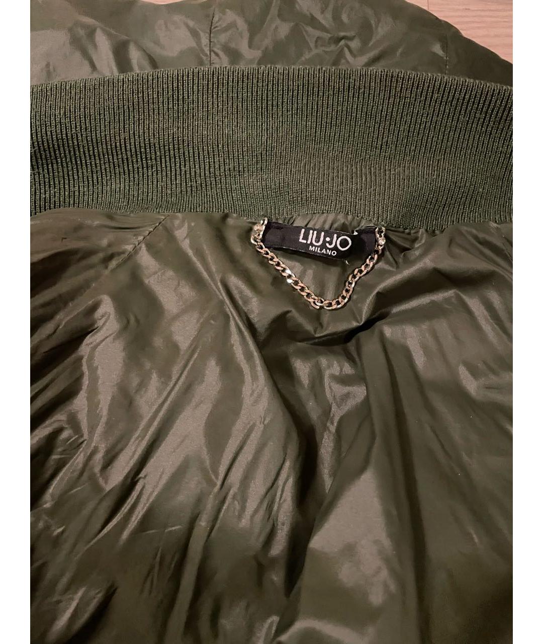 LIU JO Зеленая полиамидовая куртка, фото 3