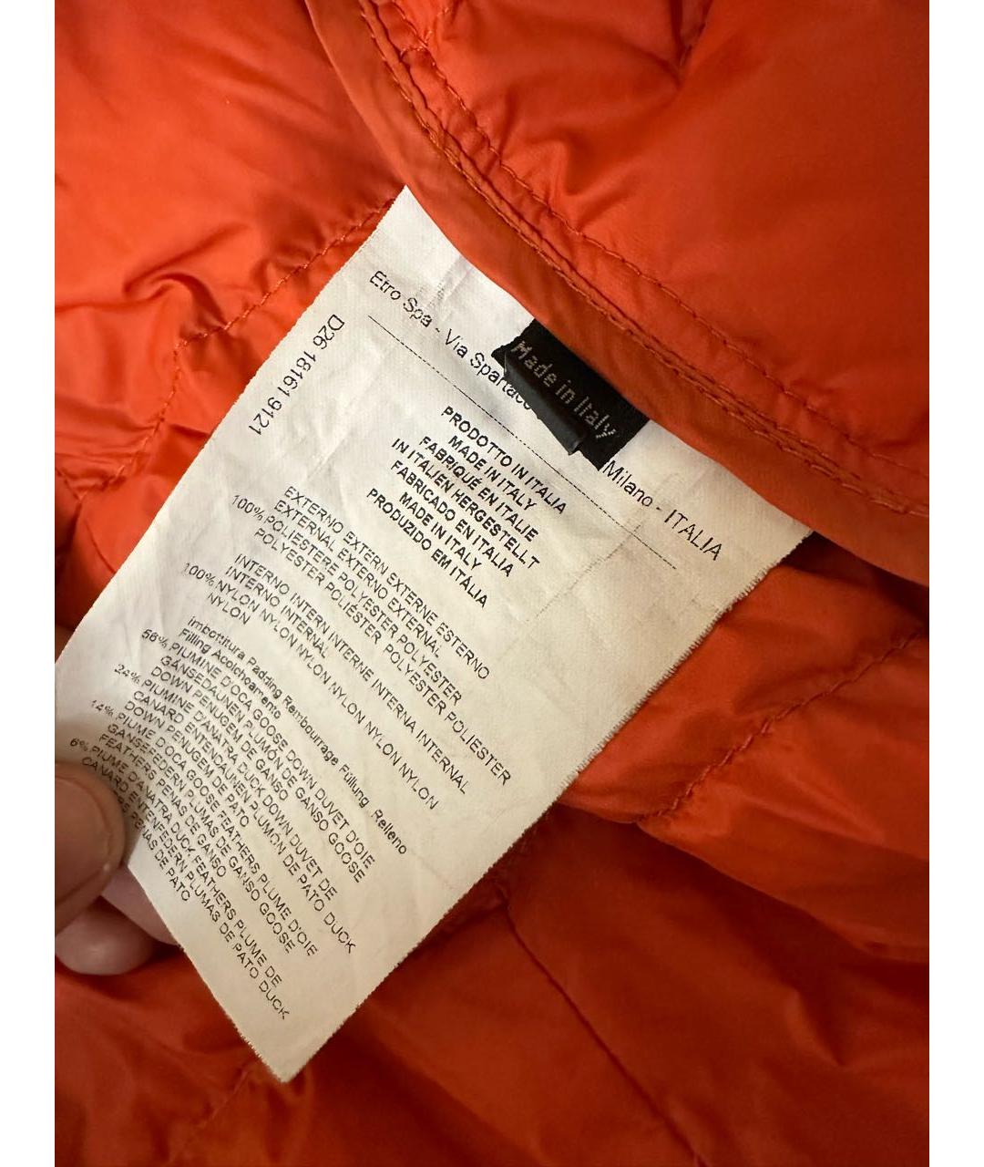 ETRO Бордовая синтетическая куртка, фото 4