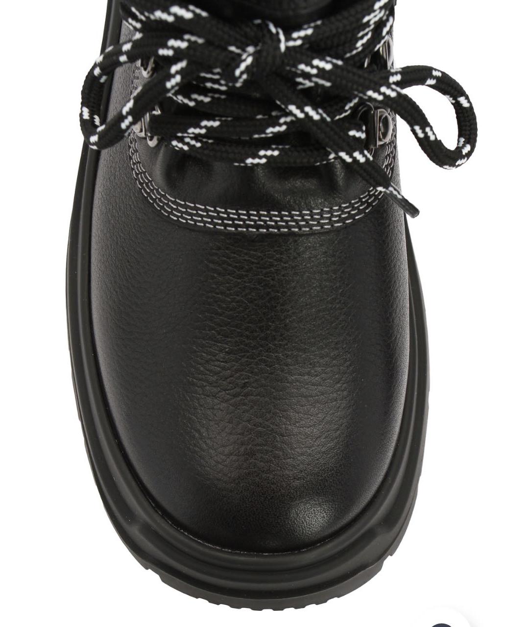 MAISON MARGIELA Черные кожаные ботинки, фото 3